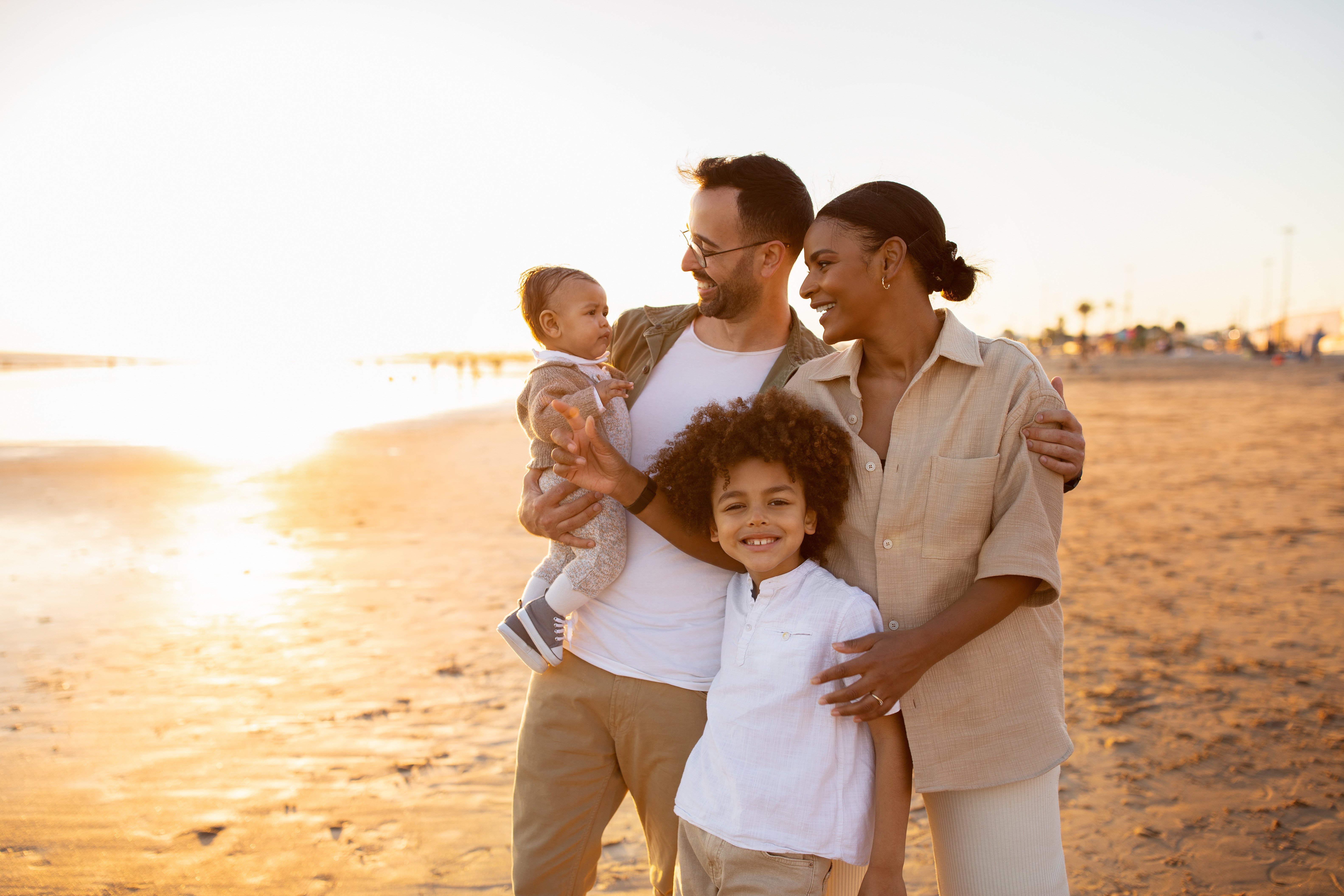Family on a beach