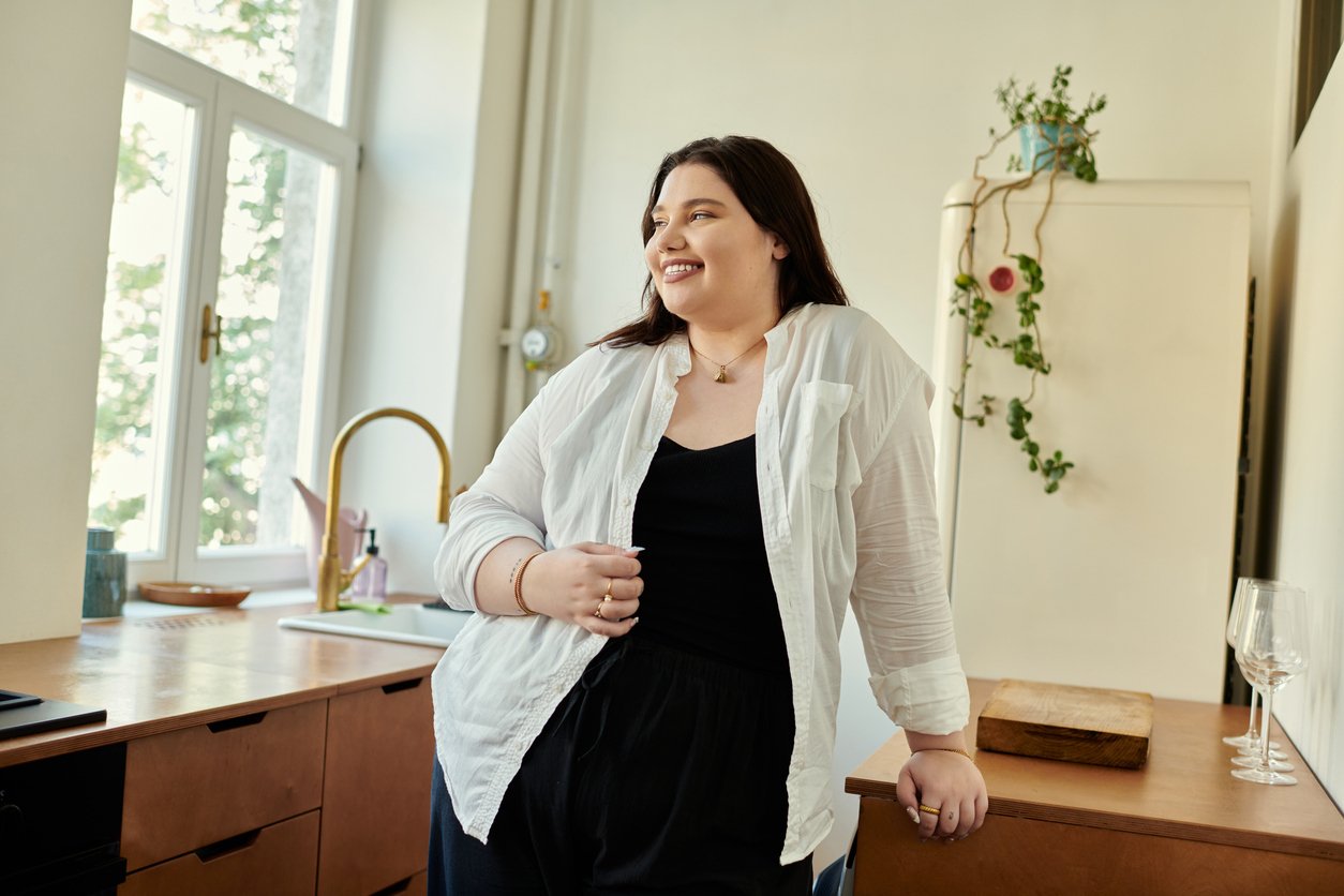 Woman in her kitchen