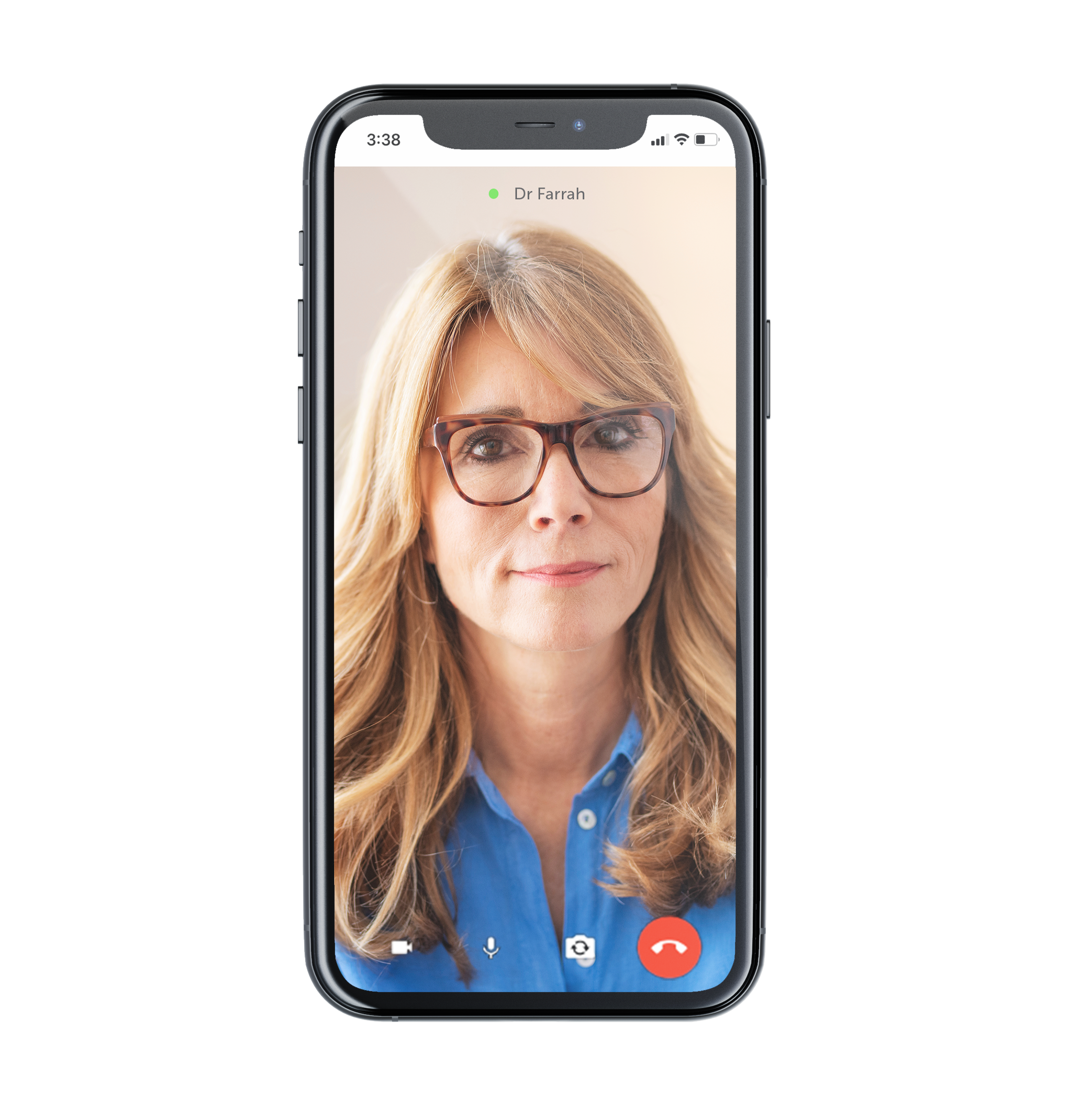 Women on phone screen