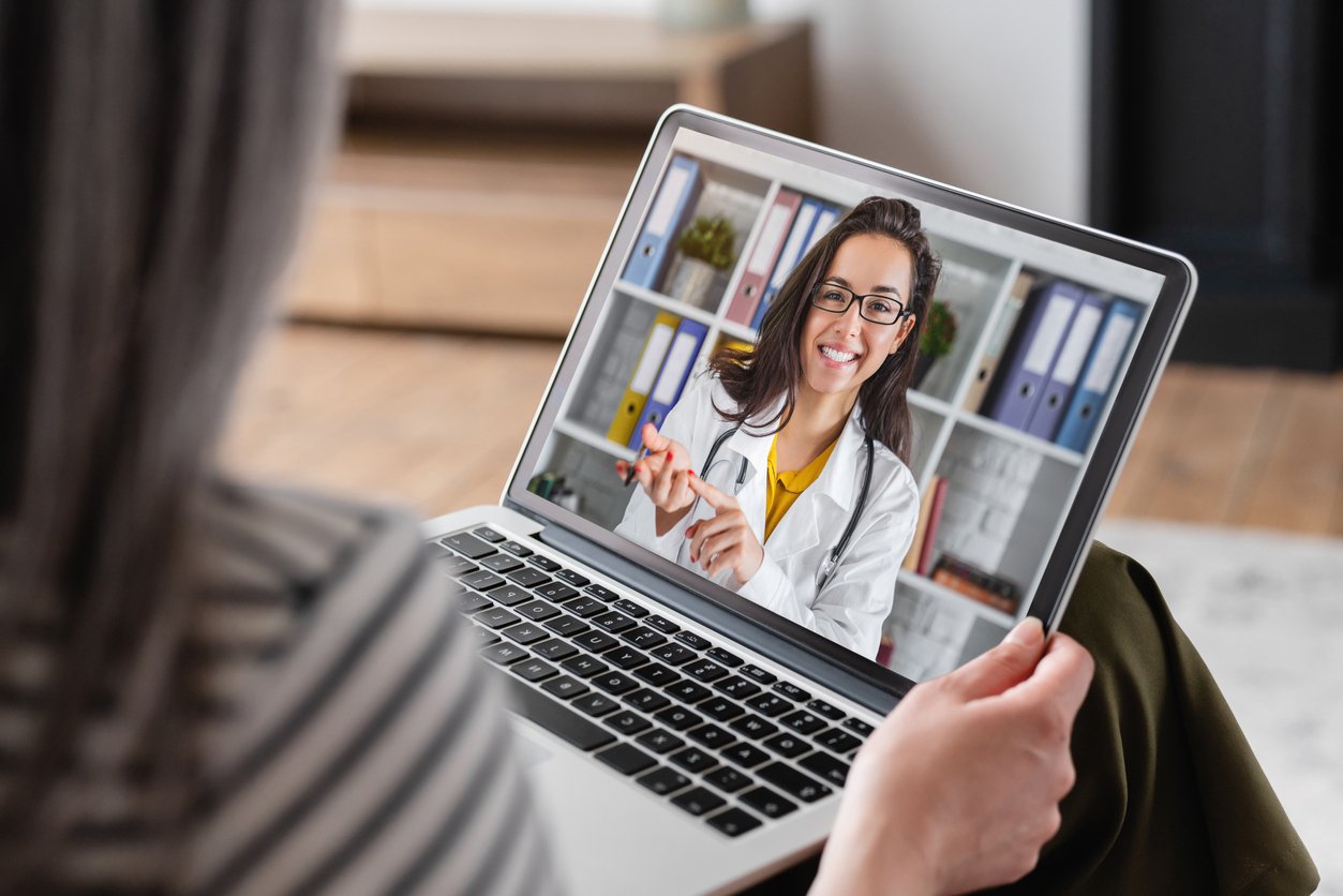 Doctor on laptop