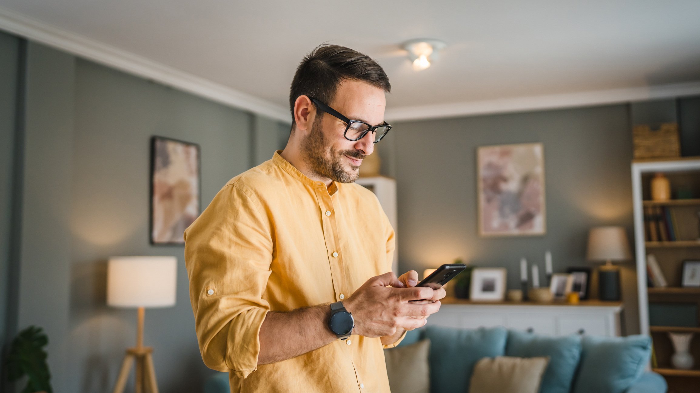 Man using phone